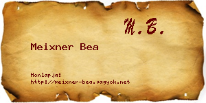 Meixner Bea névjegykártya